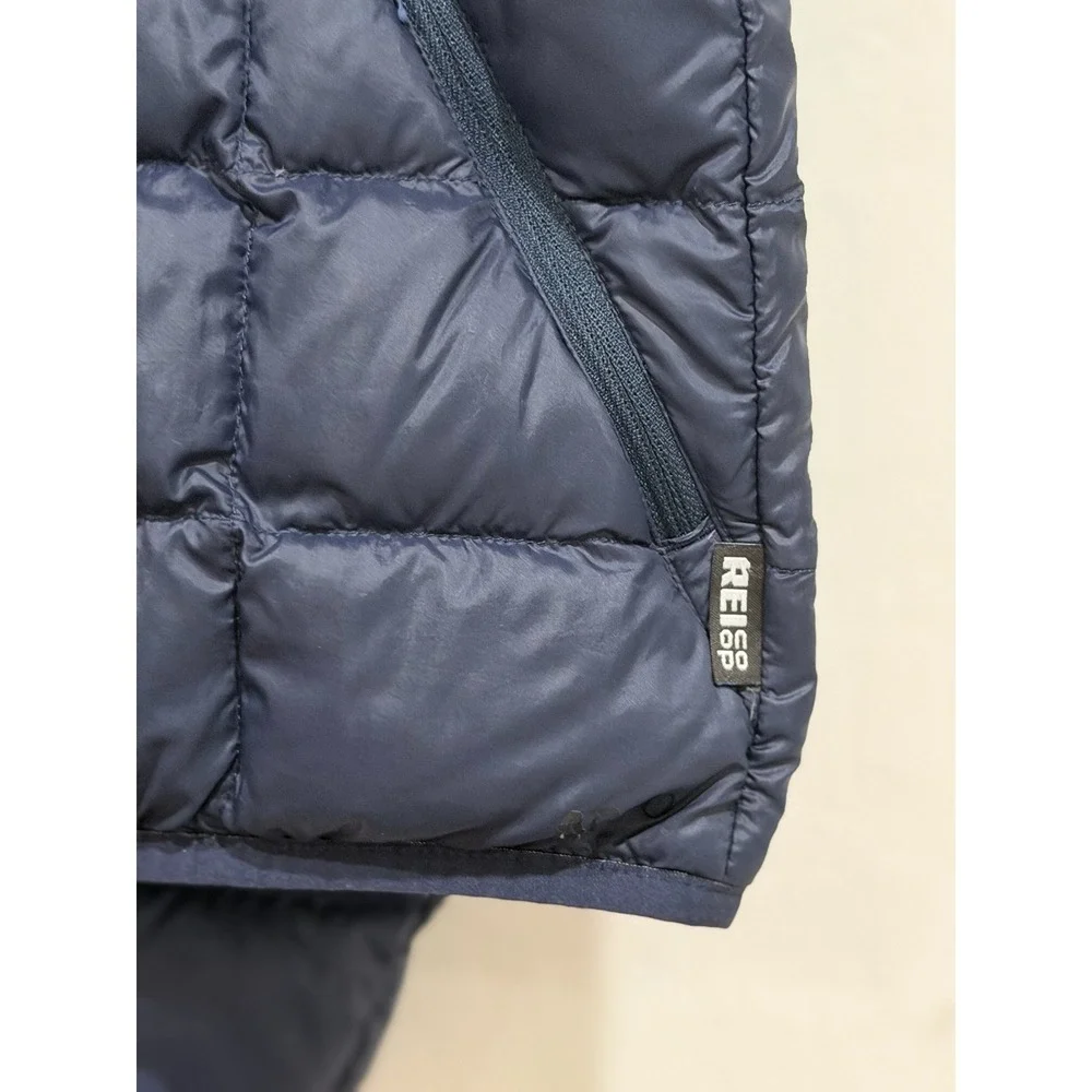 REI Co-op 650 Down Jacket 2.0 Mens Large Navy Blue Puffer Full Zip 154167 S23